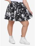 THe Nightmare Before Christmas Black & White Pleated Skirt Plus Size, BLACK, hi-res