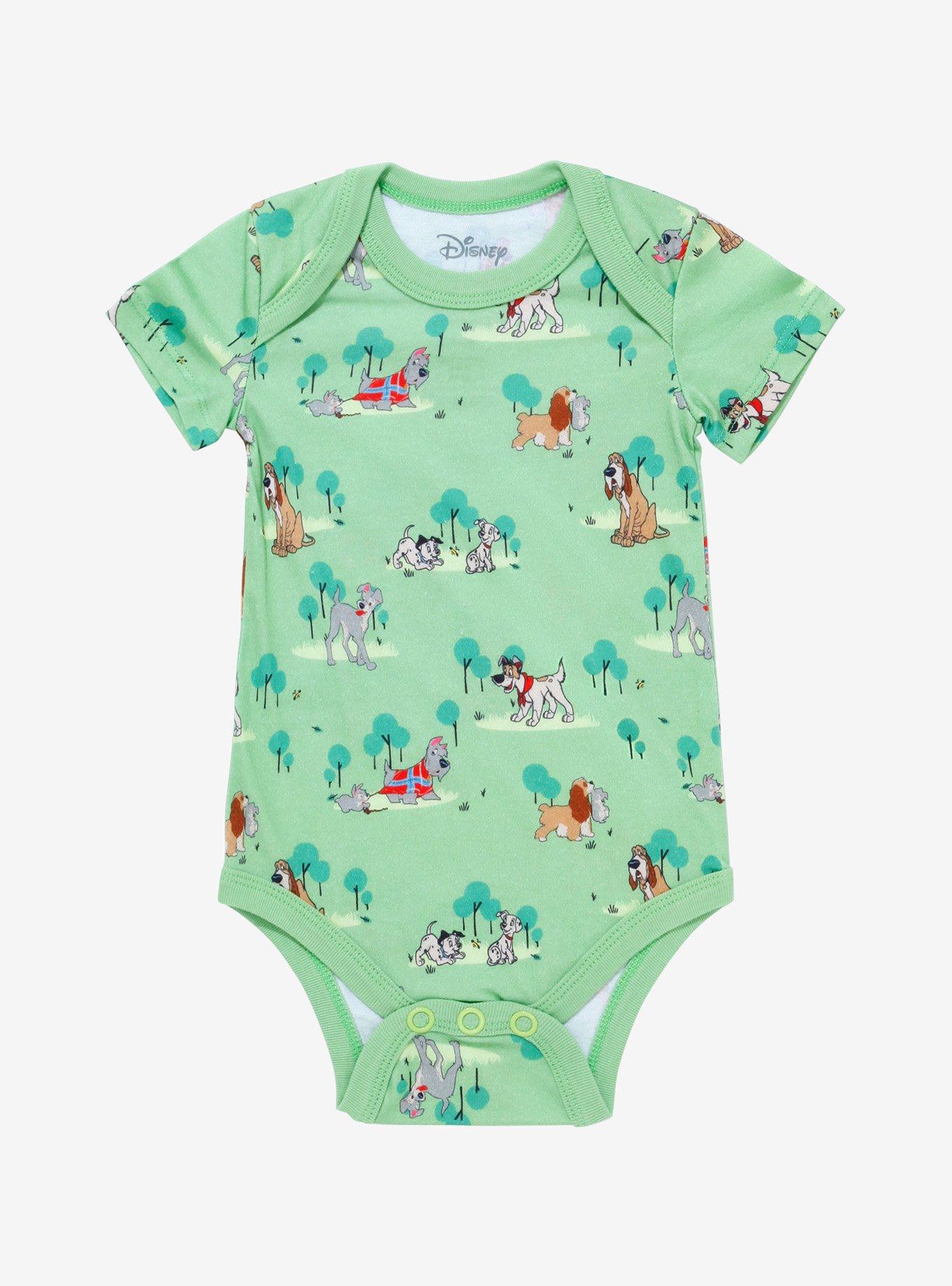 Our Universe Disney Dogs Infant One-Piece, GREEN, hi-res