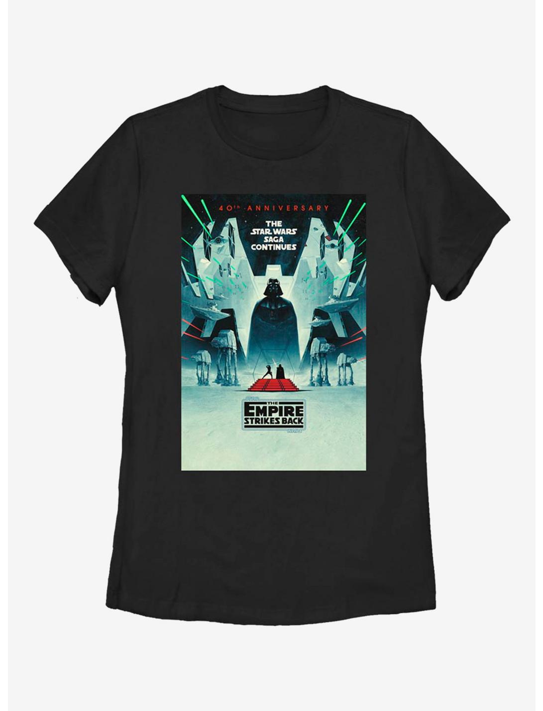 Star Wars Episode V: The Empire Strikes Back 40th Anniversary Poster Womens T-Shirt, BLACK, hi-res