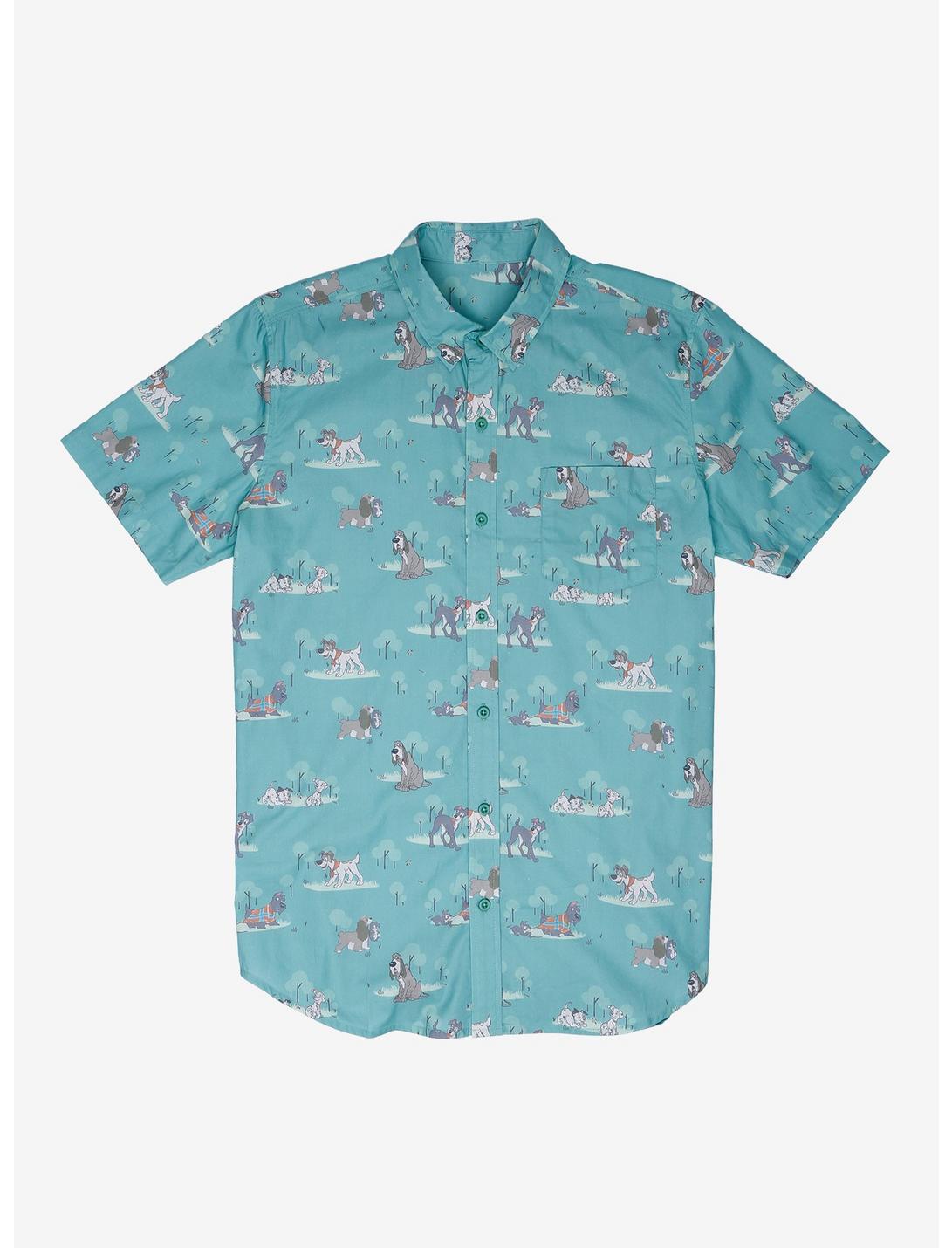 Our Universe Disney Dogs Woven Button-Up, LIGHT GREEN, hi-res