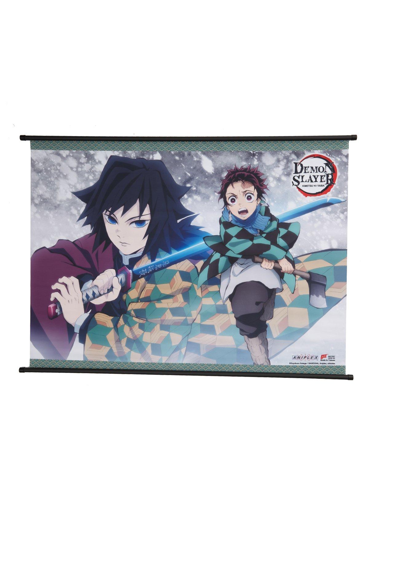 Demon Slayer: Kimetsu no Yaiba Tanjiro & Giyu Wall Scroll, , hi-res