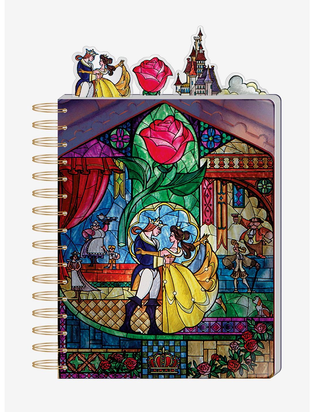Disney Beauty And The Beast Stained Glass Window Tabbed Journal, , hi-res