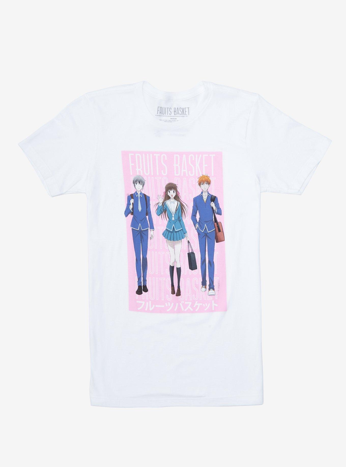 Fruits Basket School Uniform Trio Girls T-Shirt, MULTI, hi-res