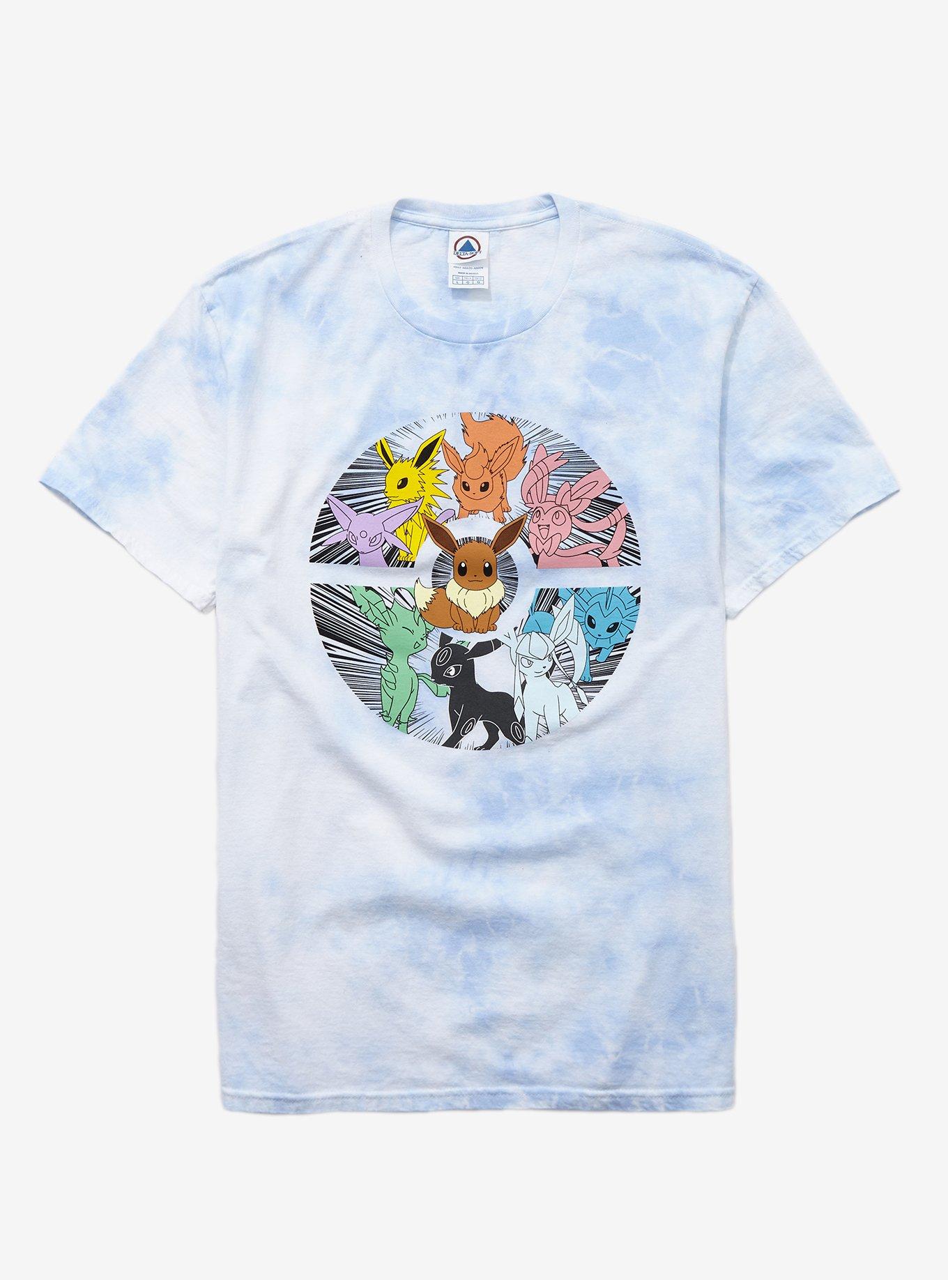Pokemon Eeveelutions Pokeball Tie-Dye Girls T-Shirt, MULTI, hi-res