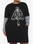 Harry Potter Dark Mark Long-Sleeve T-Shirt Dress Plus Size, WHITE, hi-res