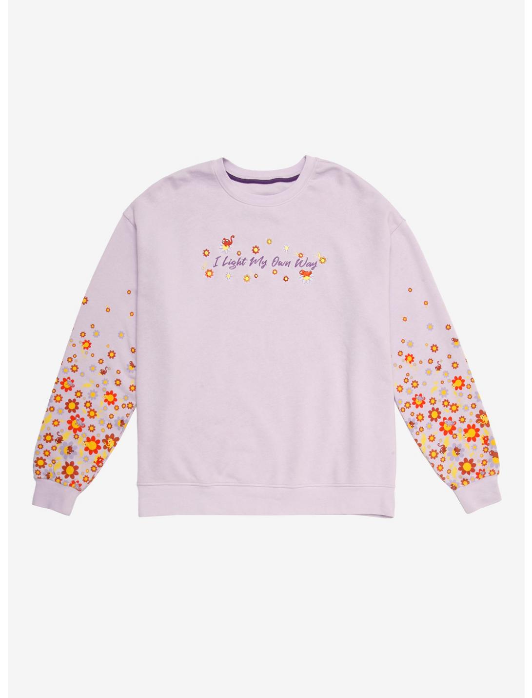 Our Universe Disney Tangled Light My Own Way Crewneck - BoxLunch Exclusive, LAVENDER, hi-res