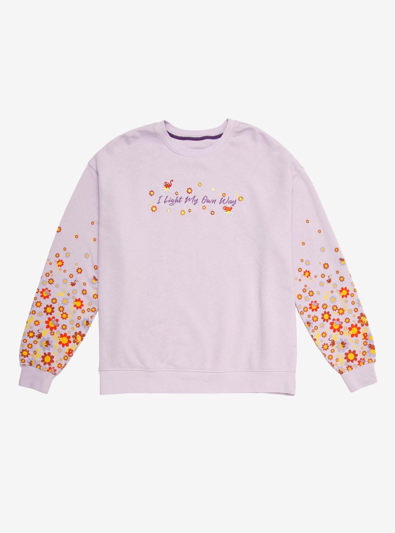 Our Universe Disney Tangled Light My Own Way Crewneck - BoxLunch Exclusive, LAVENDER, hi-res