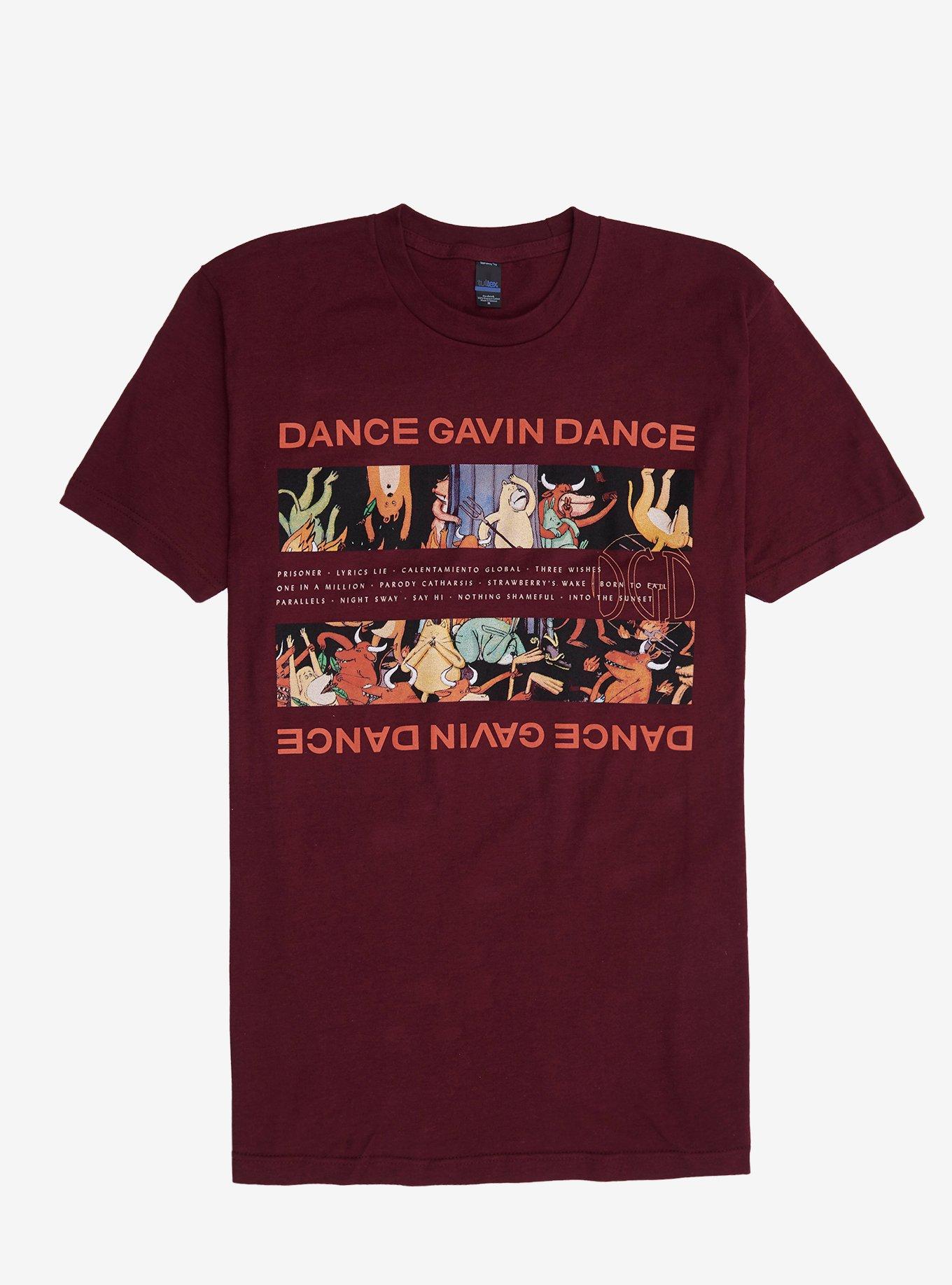 Dance Gavin Dance Afterburner T-Shirt, BURGUNDY, hi-res