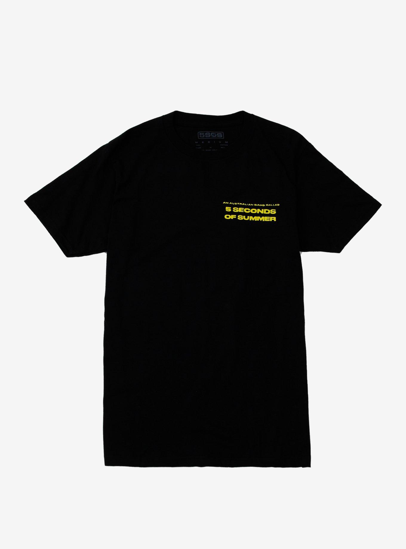 5 Seconds Of Summer Australia T-Shirt, BLACK, hi-res