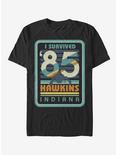 Stranger Things I Survived Hawkins T-Shirt, BLACK, hi-res