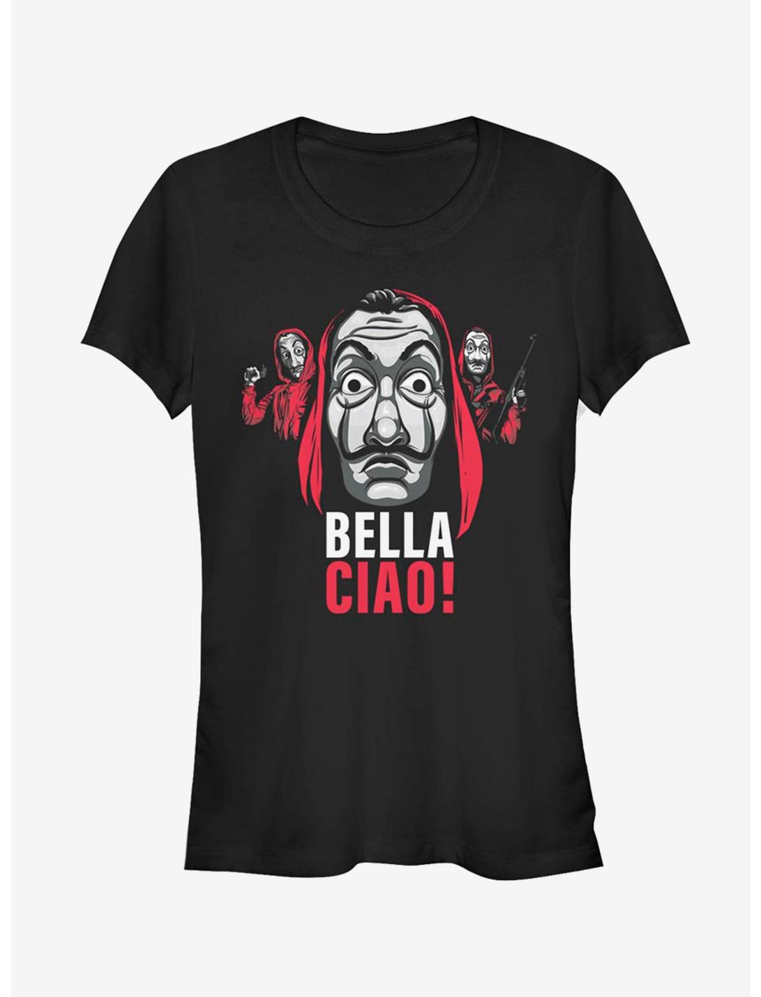 La Casa De Papel Ciao Masked Trio Girls T-Shirt, , hi-res