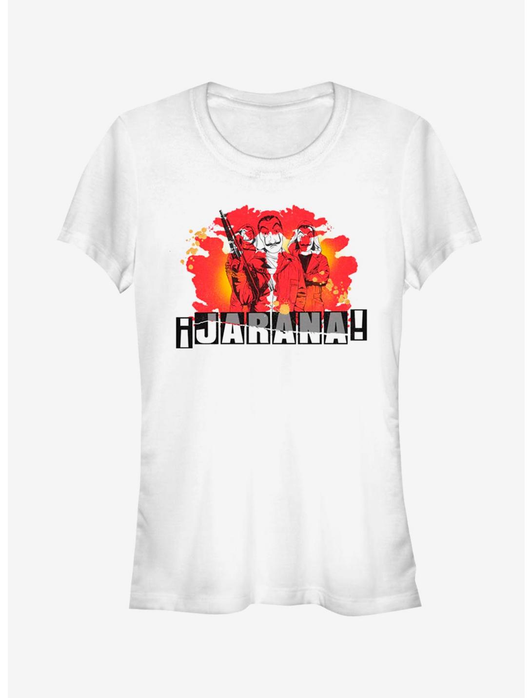 La Casa De Papel Jarana Group Splatter Girls T-Shirt, WHITE, hi-res