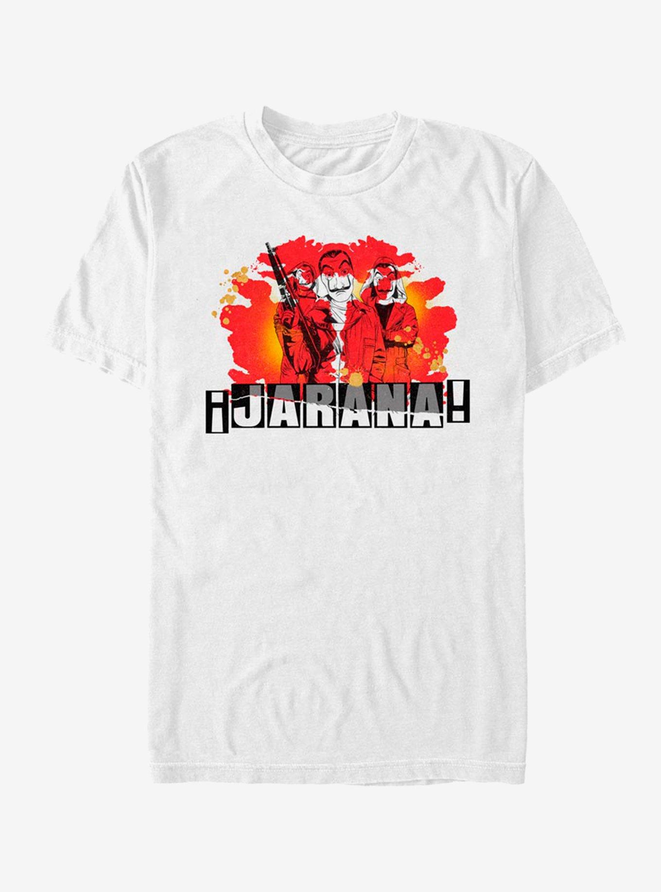 La Casa De Papel Jarana Group Splatter T-Shirt, WHITE, hi-res