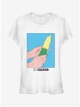 Sex Education Cucumber Girls T-Shirt, WHITE, hi-res