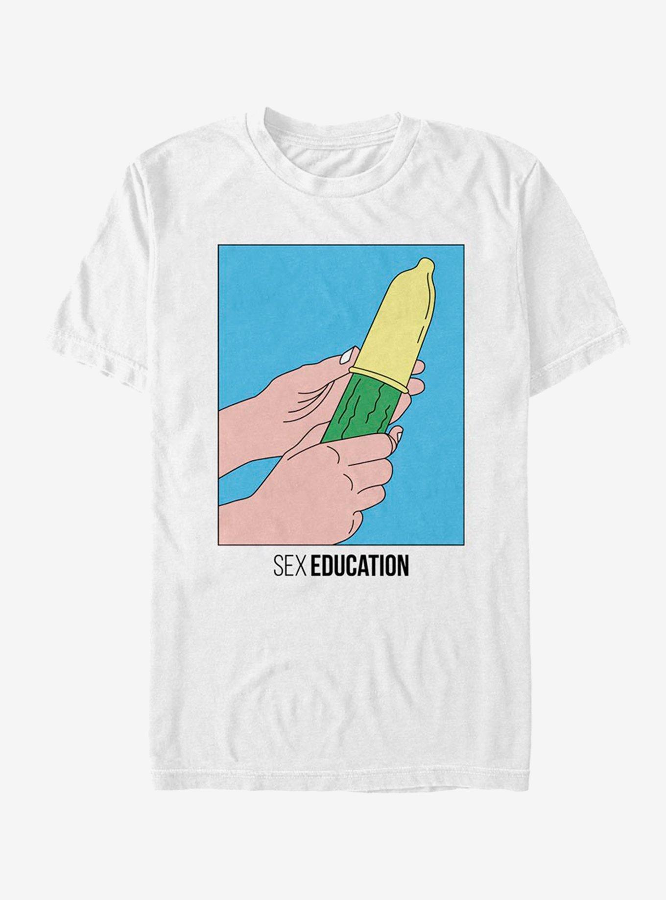 Sex Education Cucumber T-Shirt, WHITE, hi-res