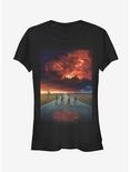 Stranger Things Demogorgon Cloud Poster Girls T-Shirt, BLACK, hi-res