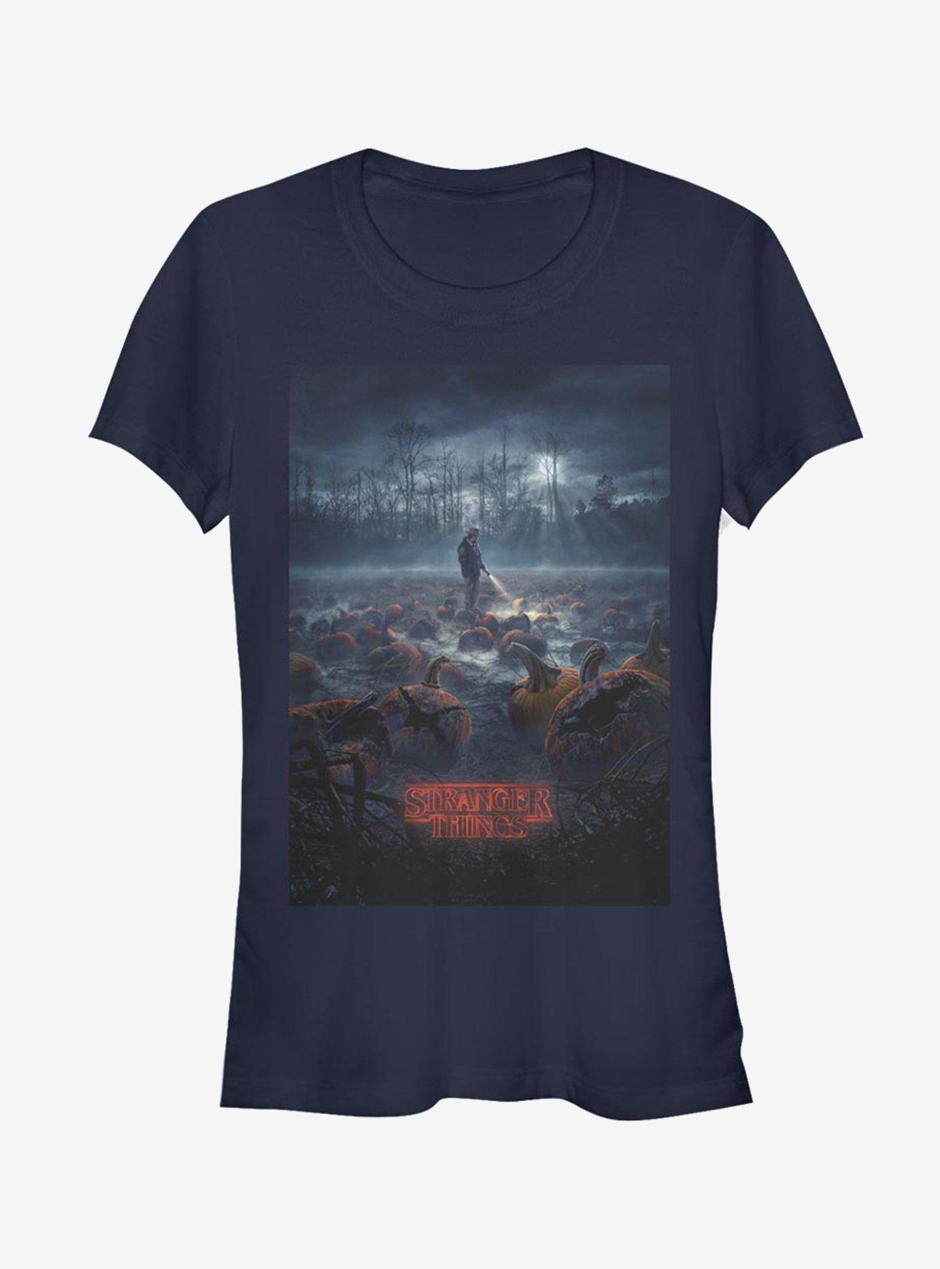 Stranger Things Hopper Pumpkin Poster Girls T-Shirt, , hi-res