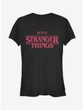 Stranger Things Netflix Stranger Logo Girls T-Shirt, BLACK, hi-res