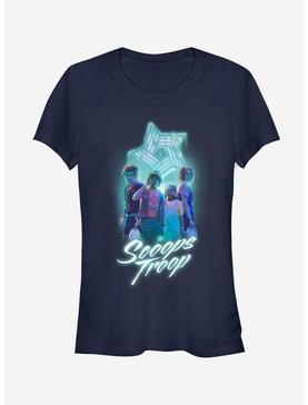 Stranger Things Scoops Troop Girls T-Shirt, NAVY, hi-res