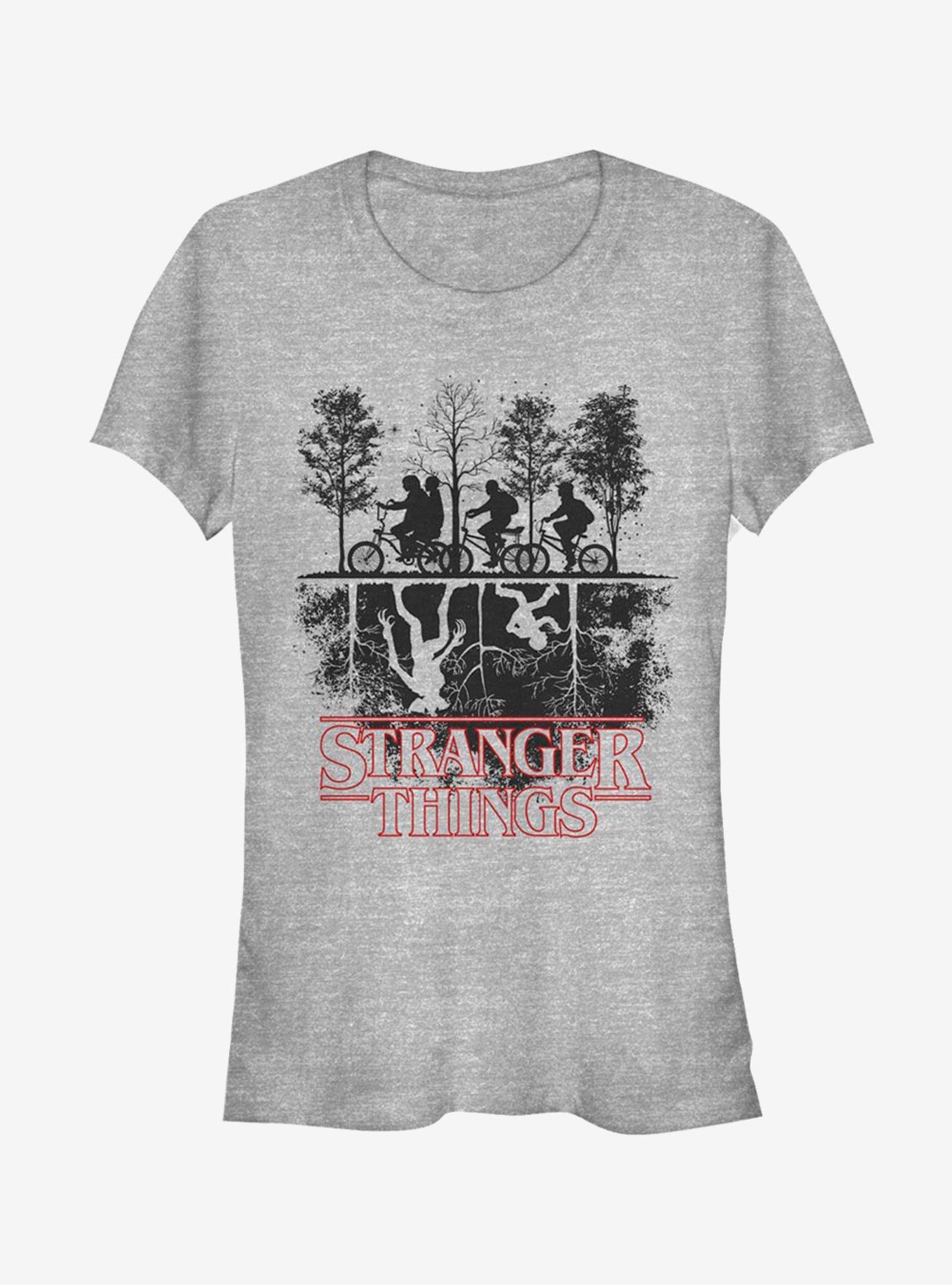 Stranger Things Upside Down Girls T-Shirt, ATH HTR, hi-res