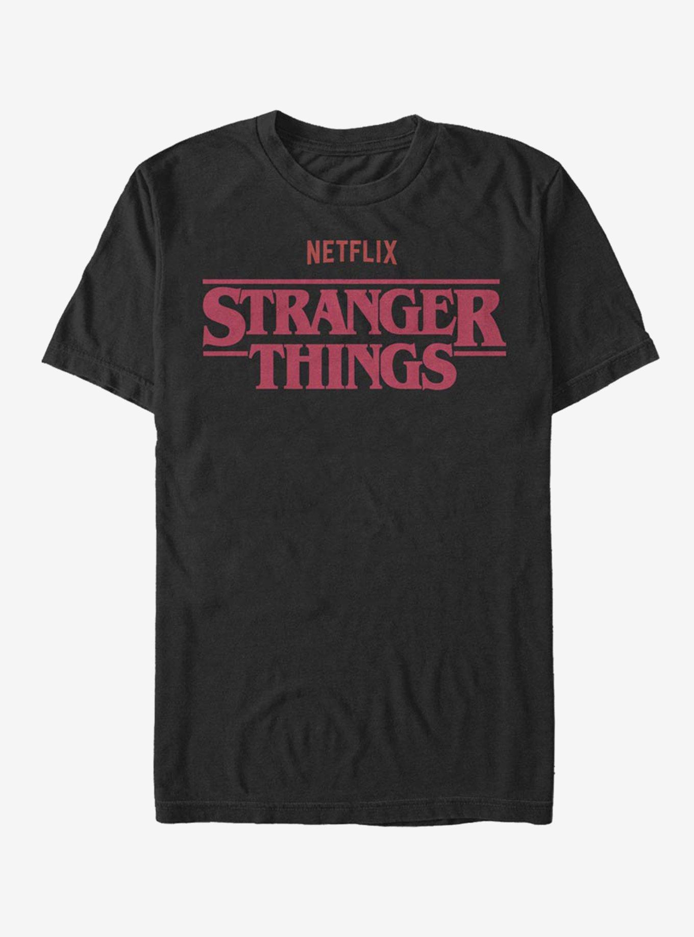 Stranger Things Netflix Stranger Logo T-Shirt, BLACK, hi-res