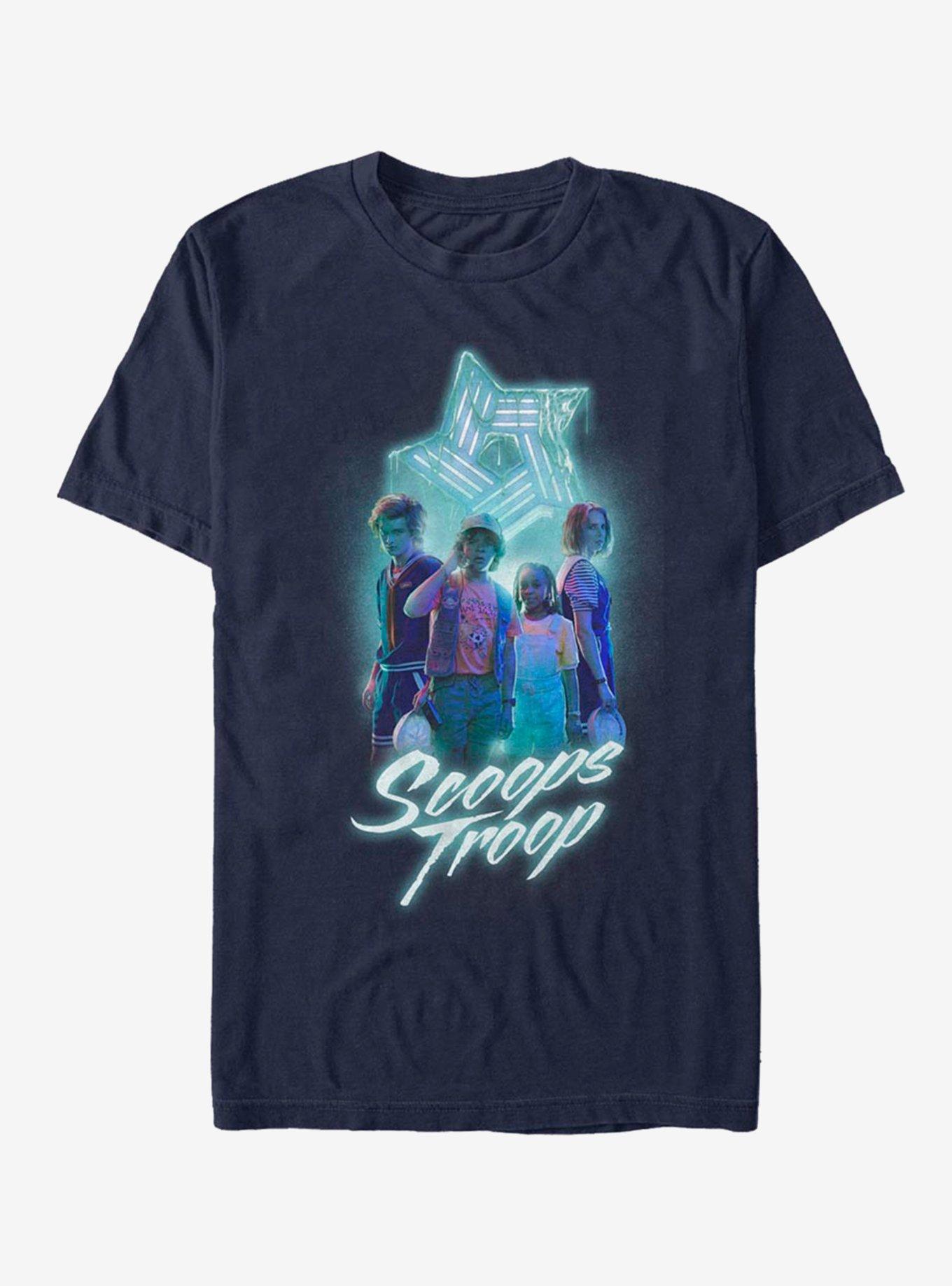 Stranger Things Scoops Troop T-Shirt, NAVY, hi-res