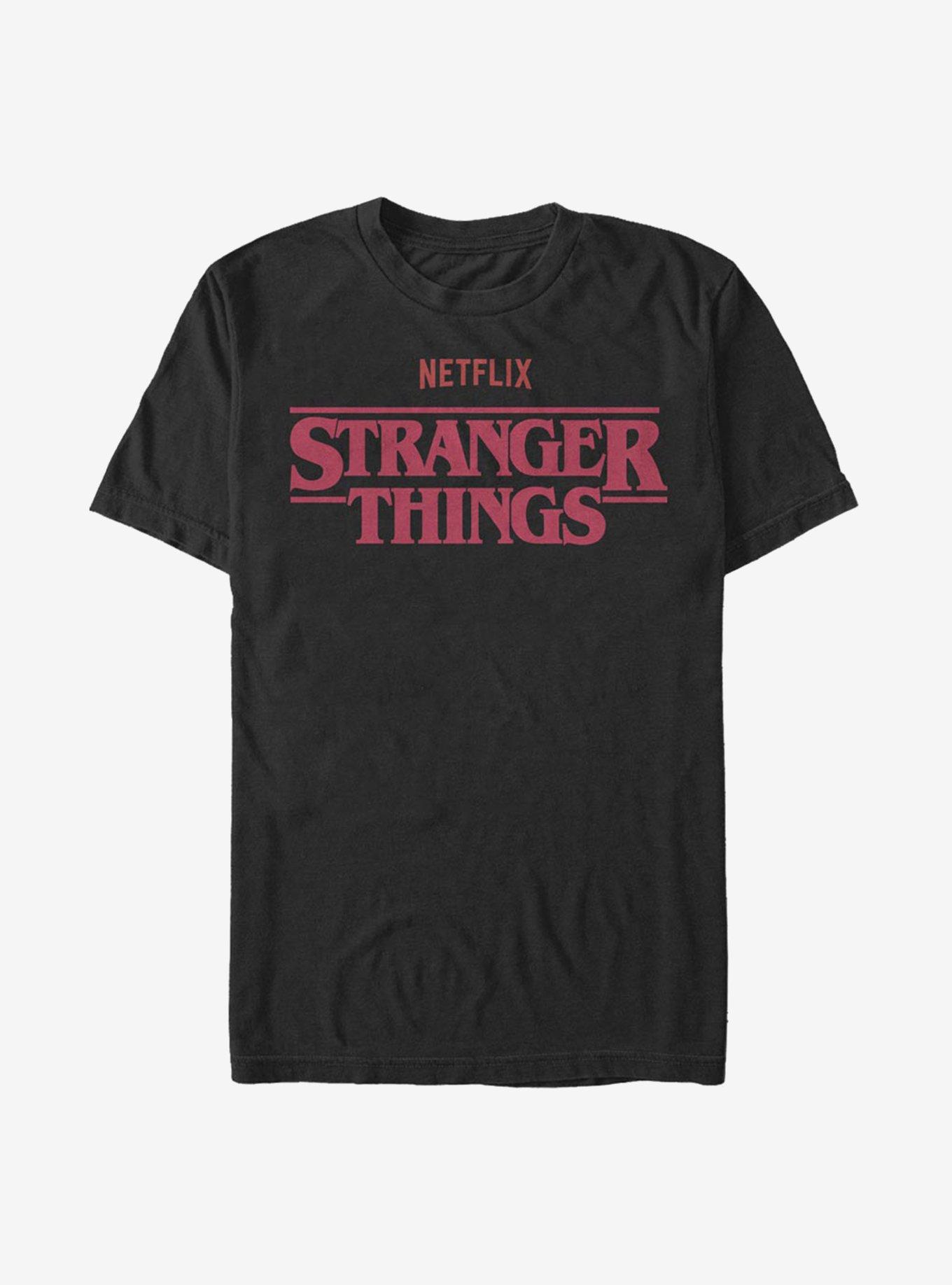 Stranger Things Netflix Stranger Logo T-Shirt - BLACK | BoxLunch