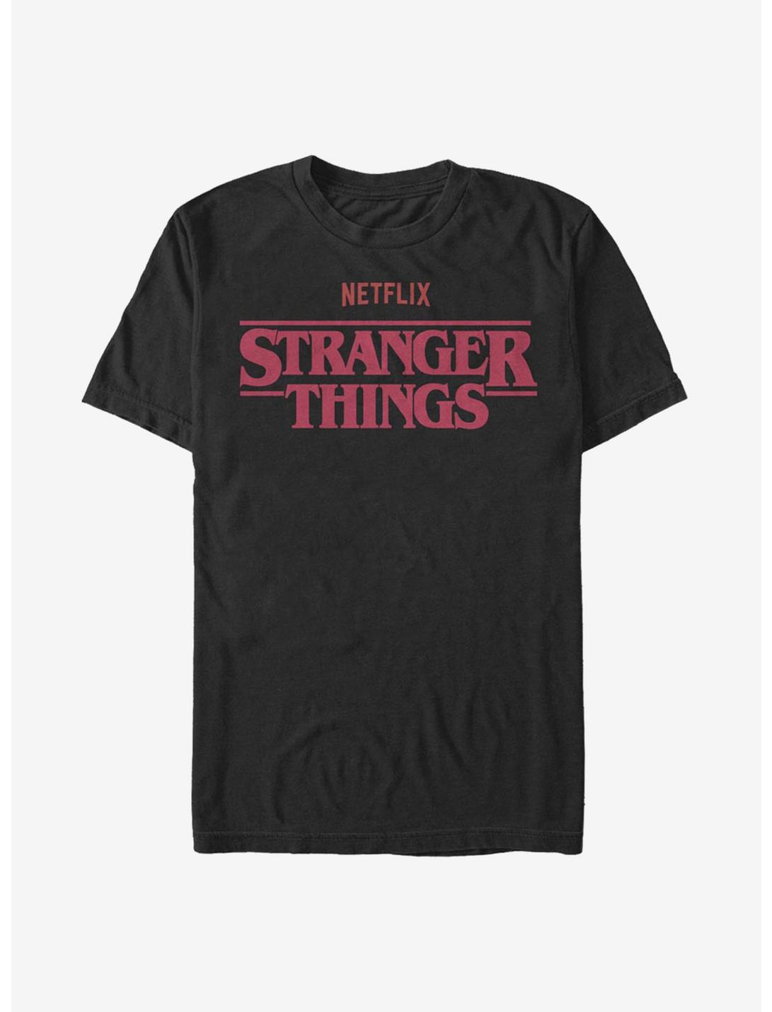 Stranger Things Netflix Stranger Logo T-Shirt, BLACK, hi-res
