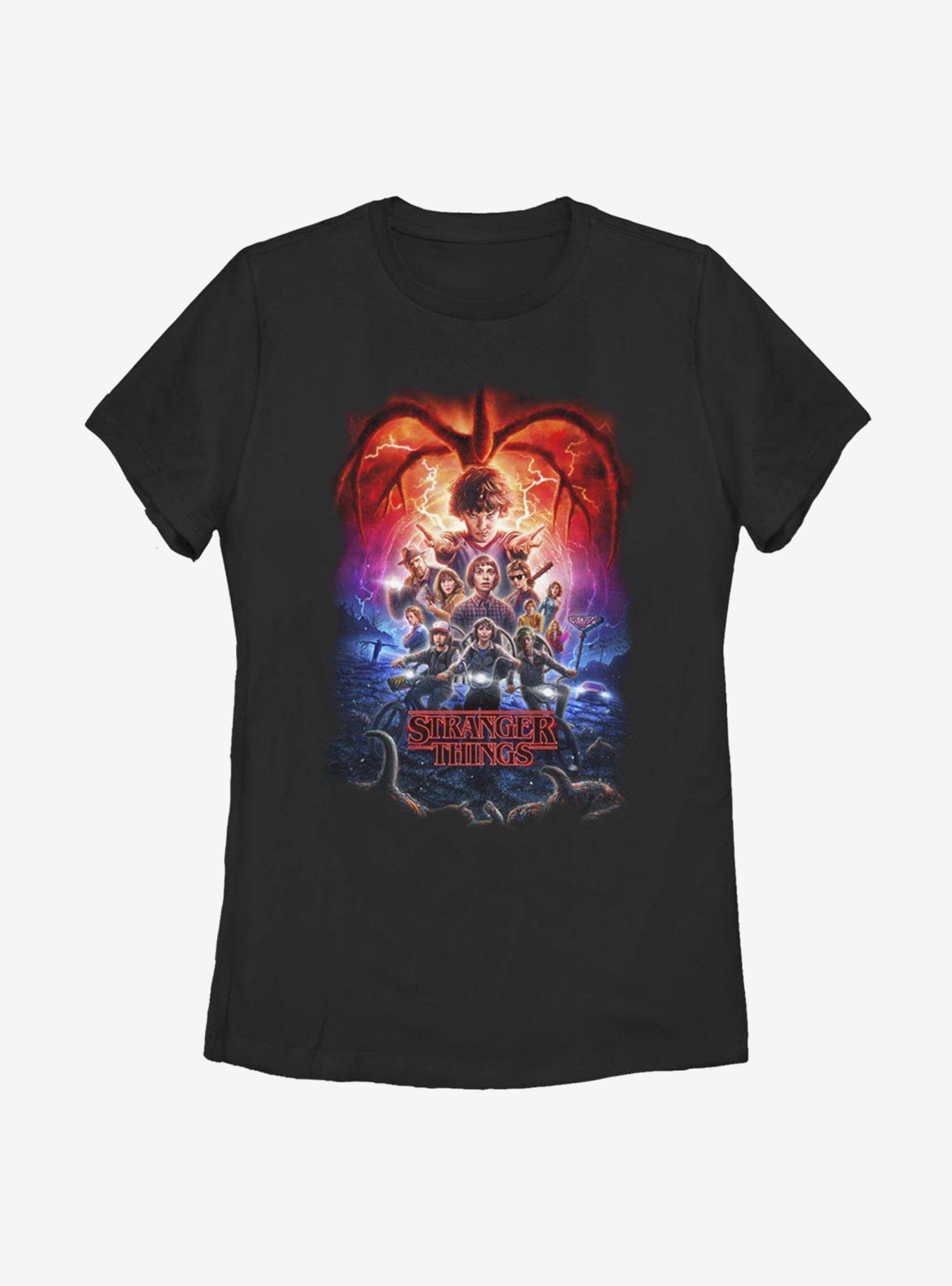 Stranger Things Group Pumpkins Poster Womens T-Shirt, , hi-res