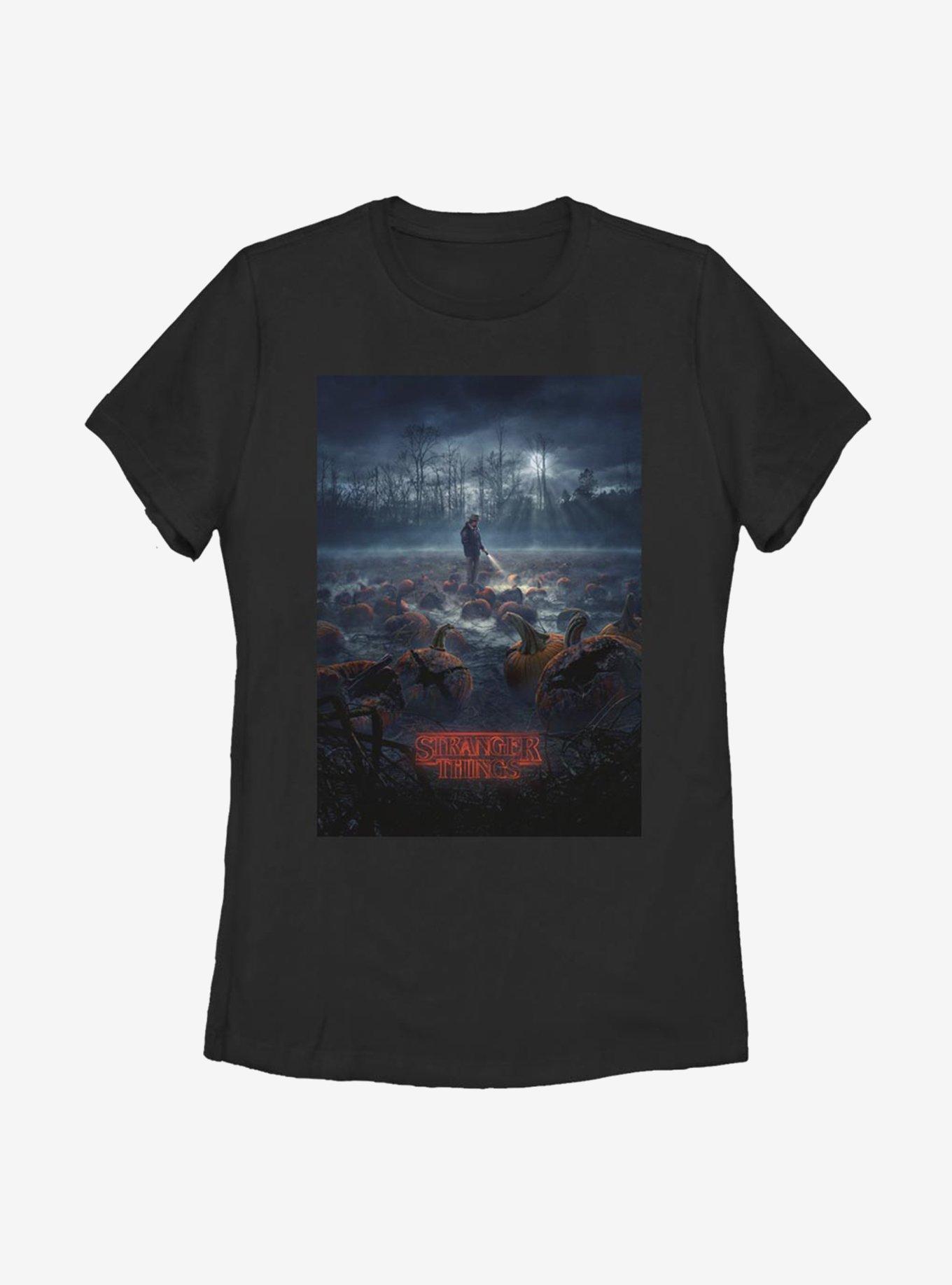 Stranger Things Hopper Pumpkin Poster Womens T-Shirt, , hi-res