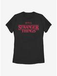 Stranger Things Netflix Stranger Logo Womens T-Shirt, BLACK, hi-res