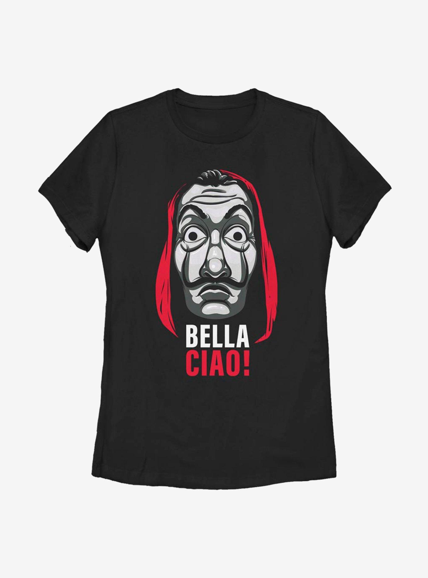 La Casa De Papel Bella Ciao Mask Womens T-Shirt, BLACK, hi-res