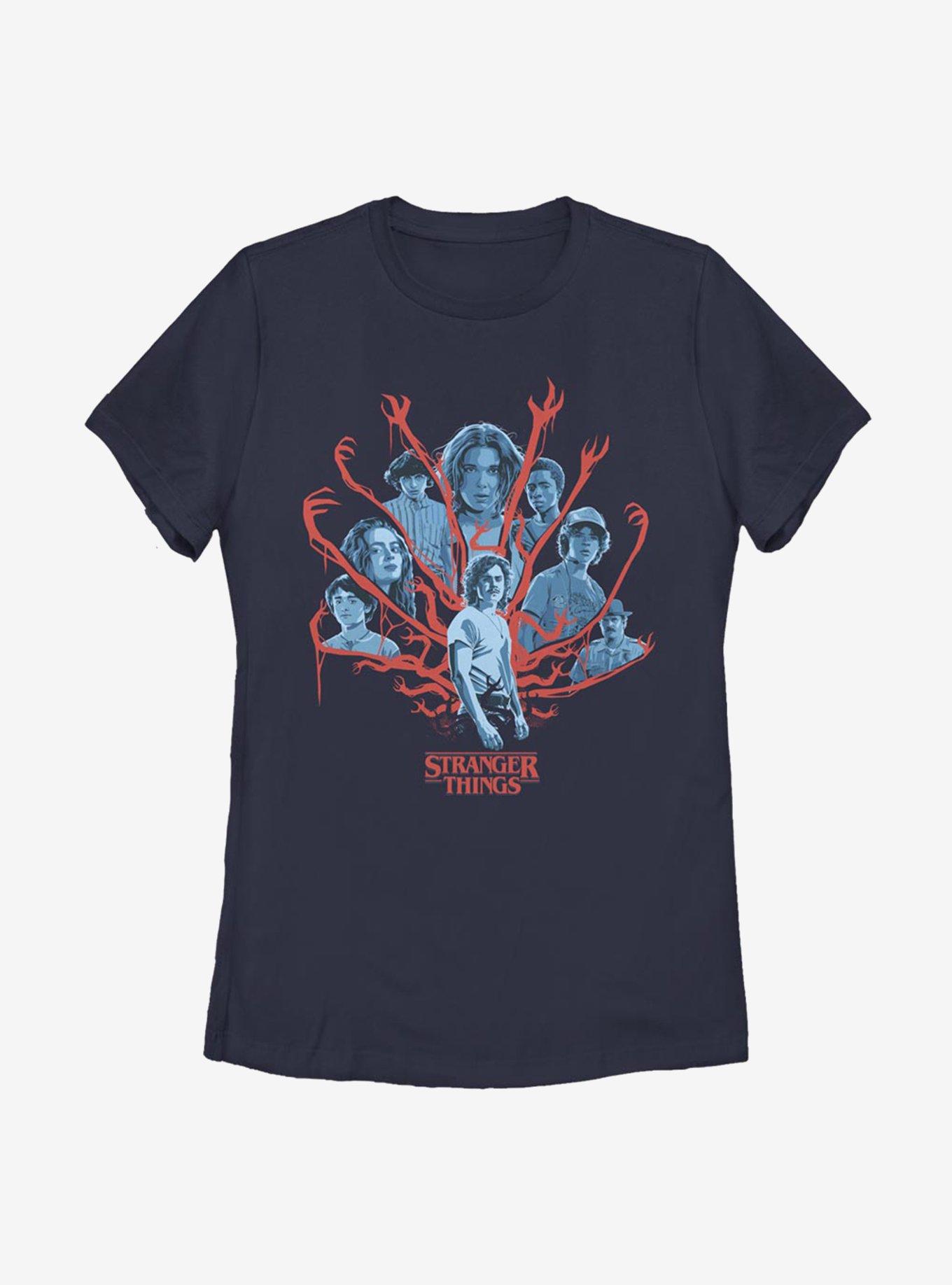 Stranger Things Tonal Gorgon Group Shot Womens T-Shirt, , hi-res