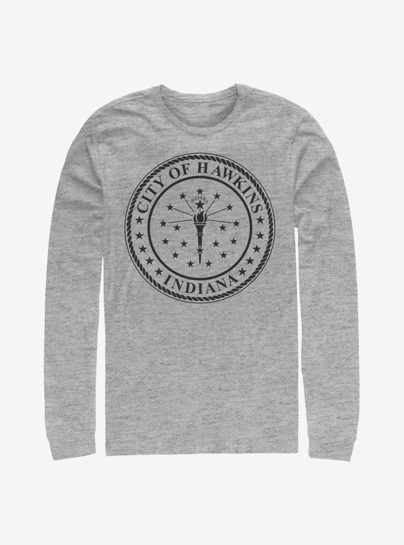 Stranger Things Hawkins City Seal Long-Sleeve T-Shirt, , hi-res
