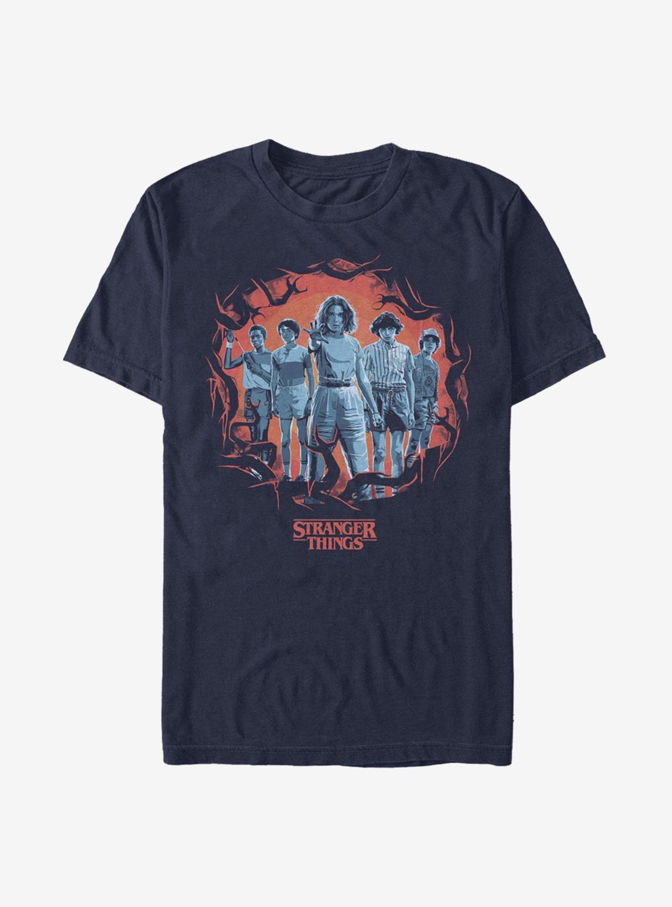 Stranger Things Tonal Eleven Group Pose T-Shirt, , hi-res
