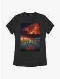 Stranger Things Demogorgon Cloud Poster Womens T-Shirt, BLACK, hi-res