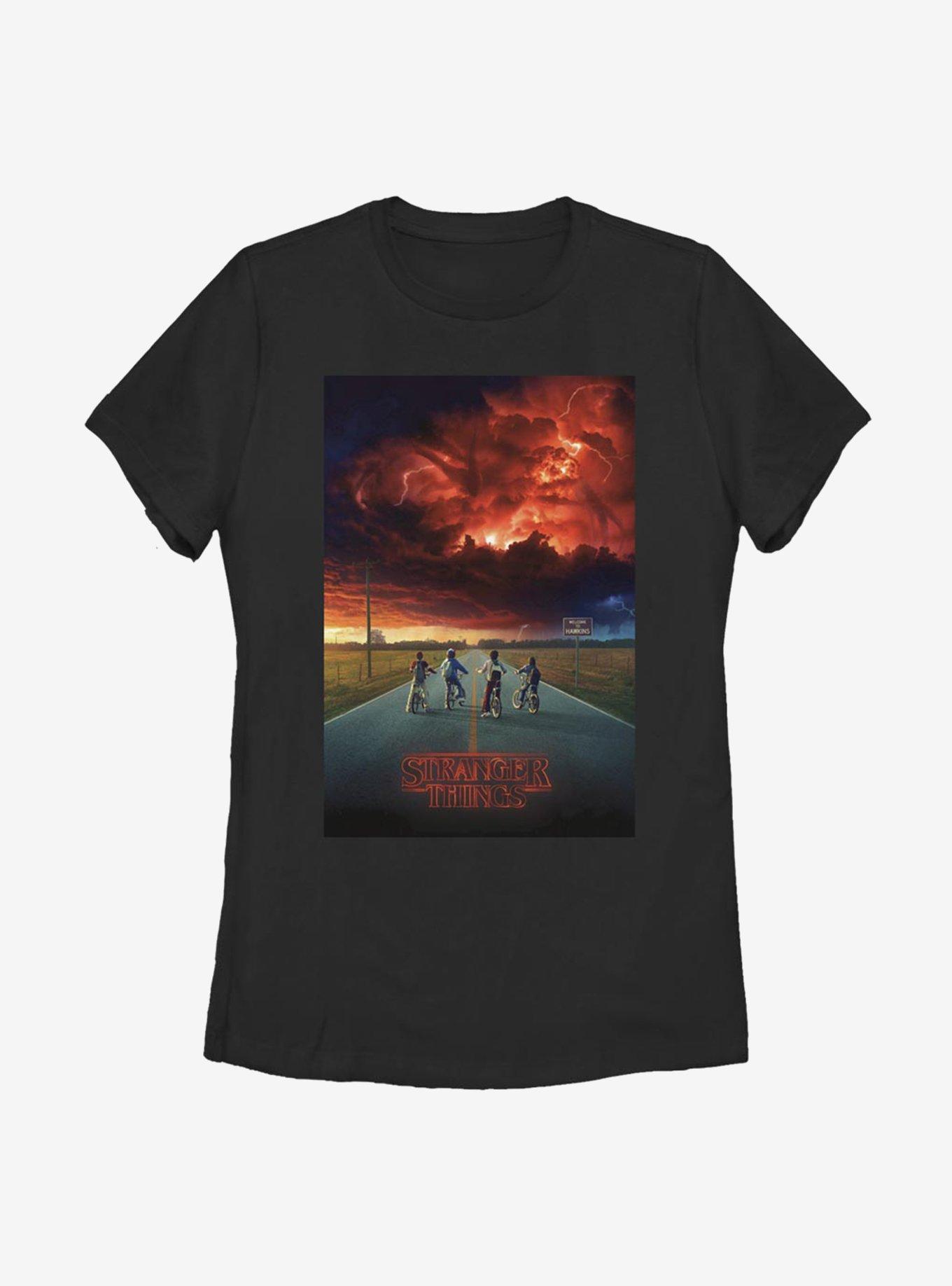 Stranger Things Demogorgon Cloud Poster Womens T-Shirt, , hi-res
