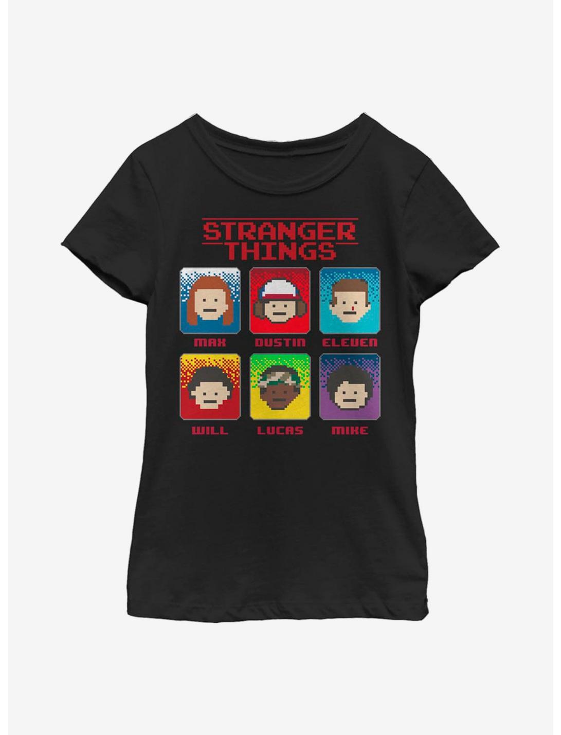 Stranger Things 8 Bit Stranger Youth Girls T-Shirt, BLACK, hi-res