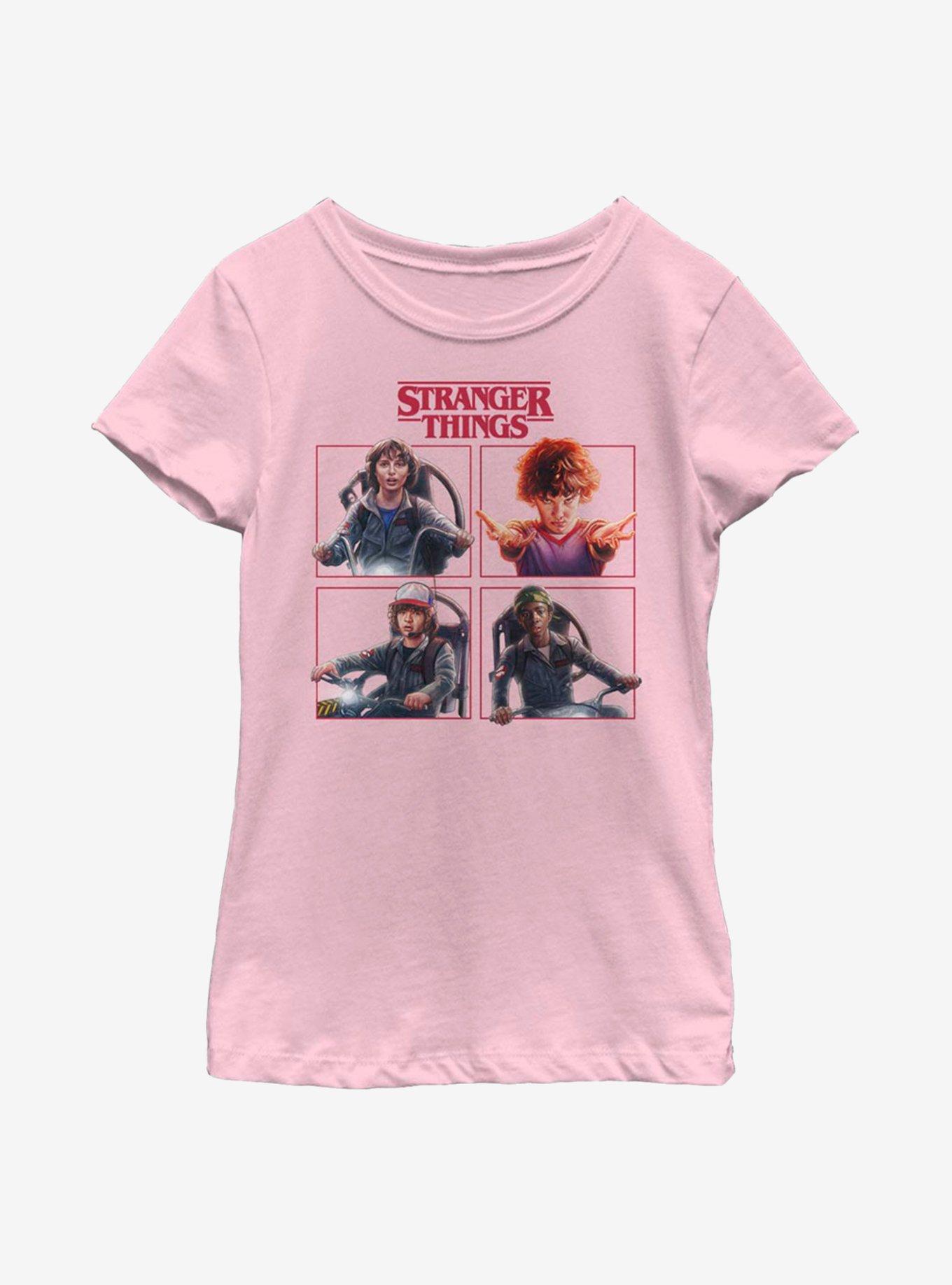 Stranger Things Cast Box Up Youth Girls T-Shirt, , hi-res