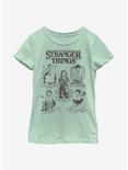 Stranger Things DND Classes Youth Girls T-Shirt, MINT, hi-res