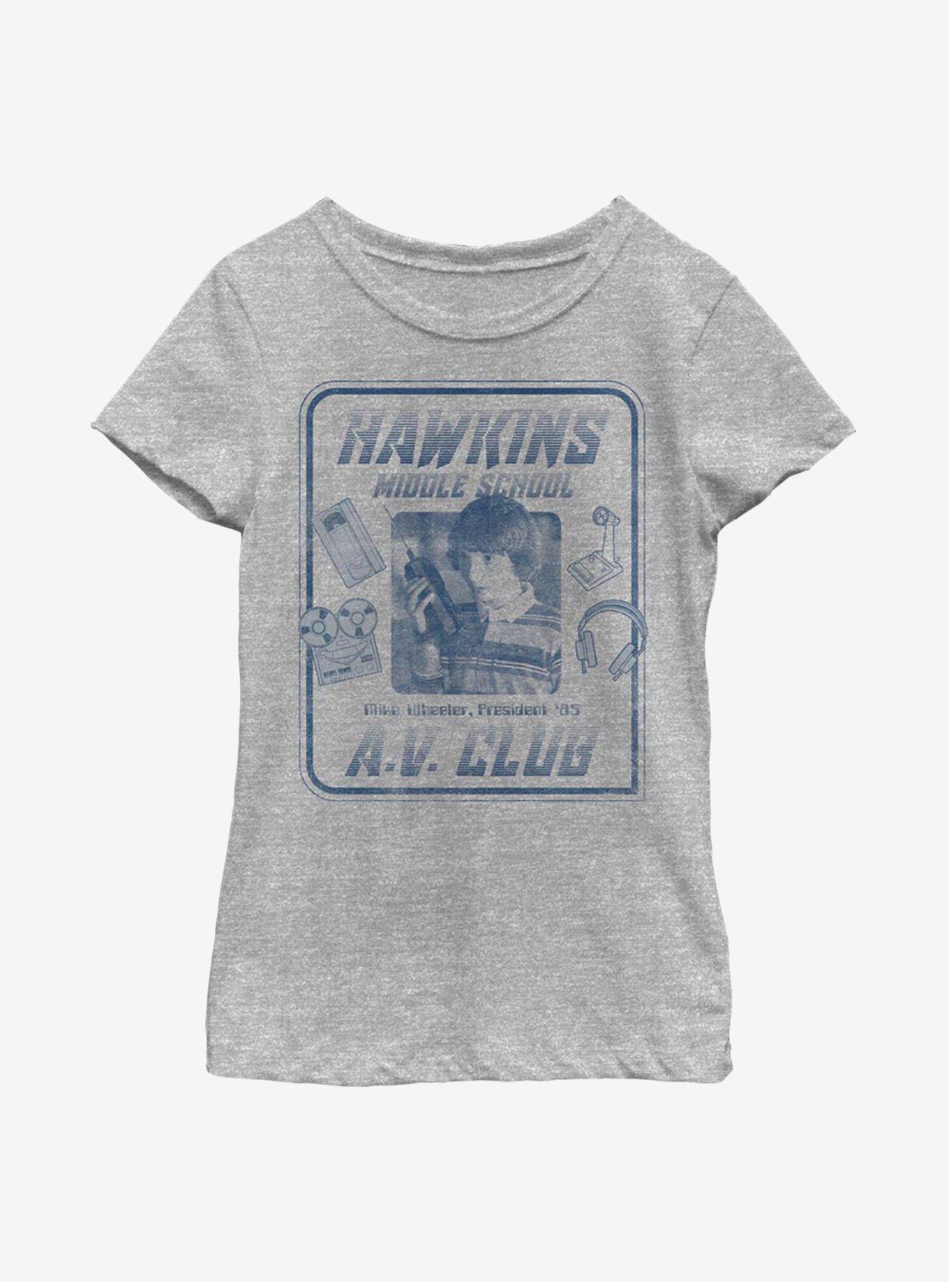 Stranger Things Mike Hawkins AV President Youth Girls T-Shirt, , hi-res