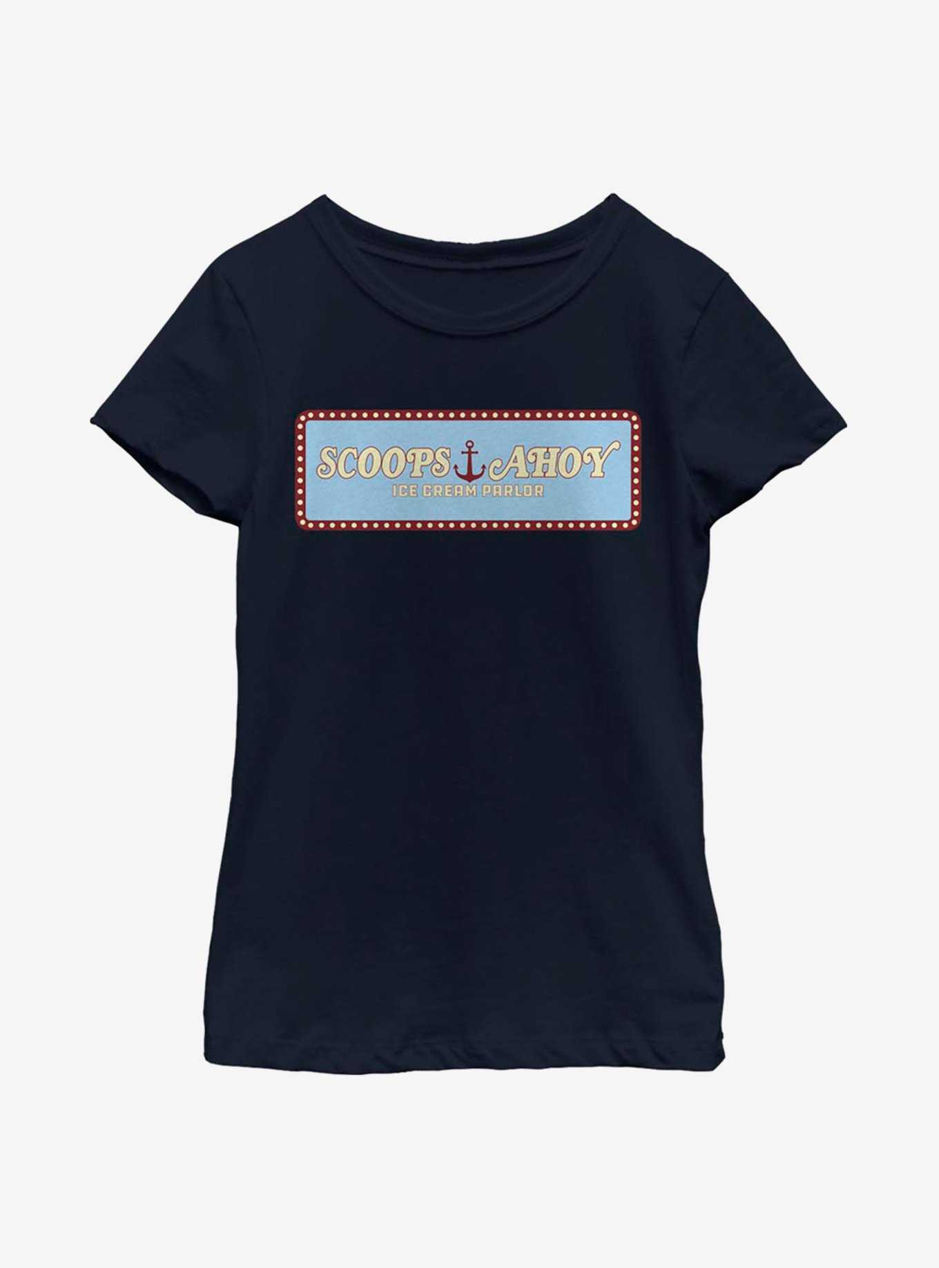 Stranger Things Scoops Ahoy Panel Youth Girls T-Shirt, , hi-res