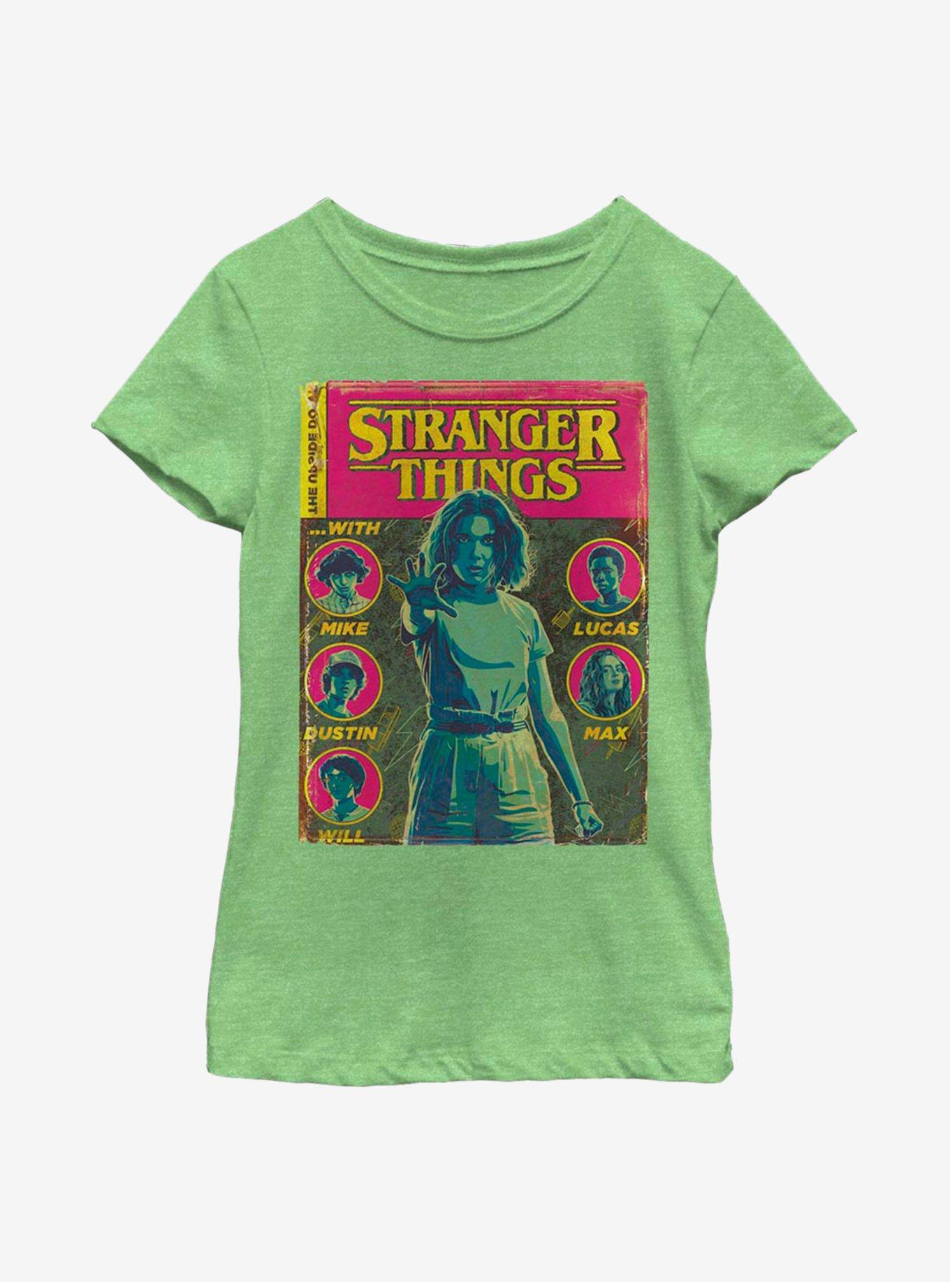 Stranger Things Classic Comic Cover Youth Girls T-Shirt, , hi-res