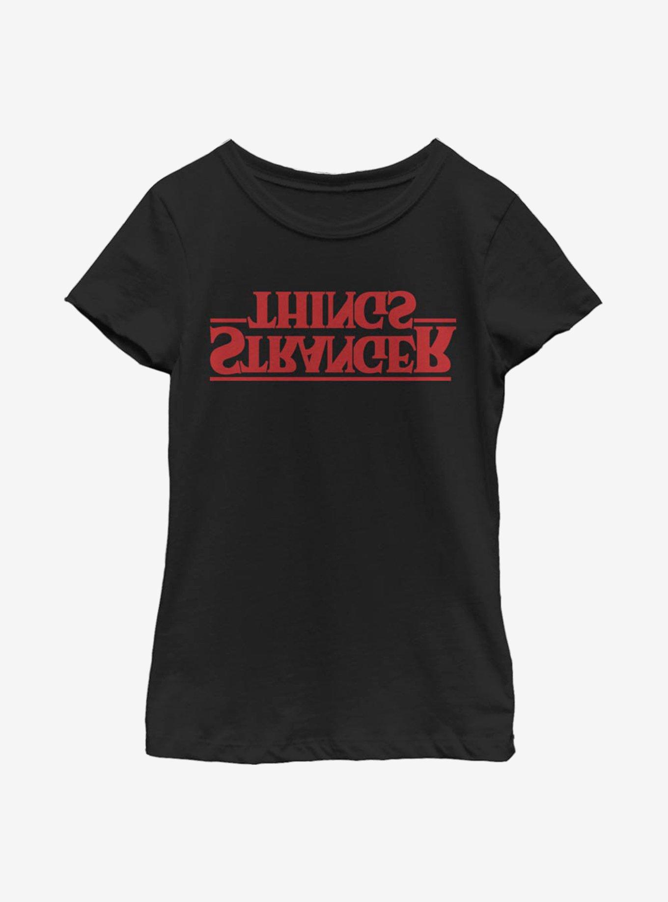 Stranger Things Stranger Upside Down Logo Youth Girls T-Shirt, , hi-res