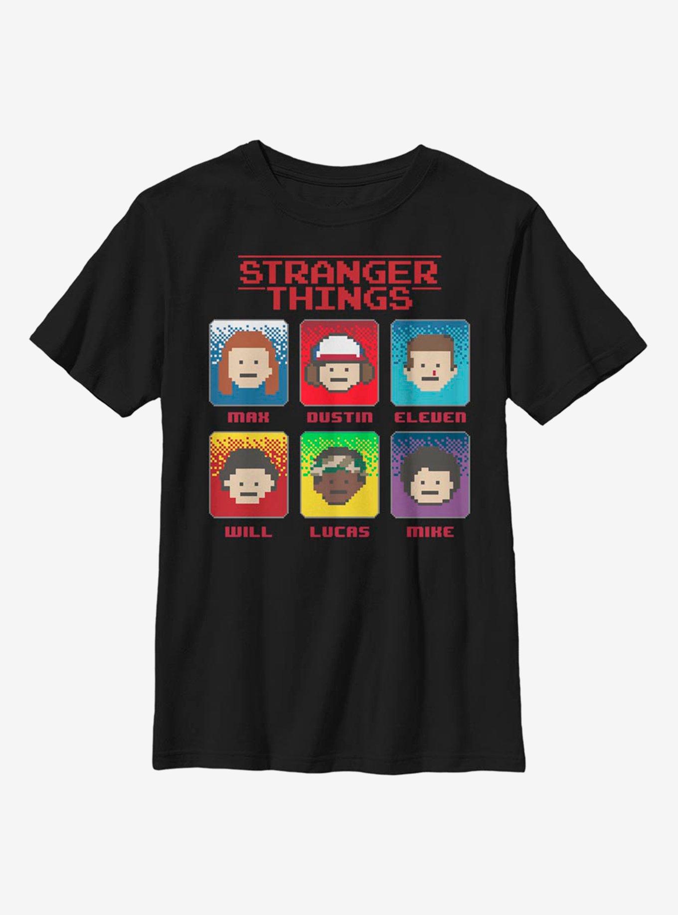 Stranger Things 8 Bit Stranger Youth T-Shirt, BLACK, hi-res