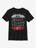 Stranger Things Alphabet Lights Youth T-Shirt, BLACK, hi-res