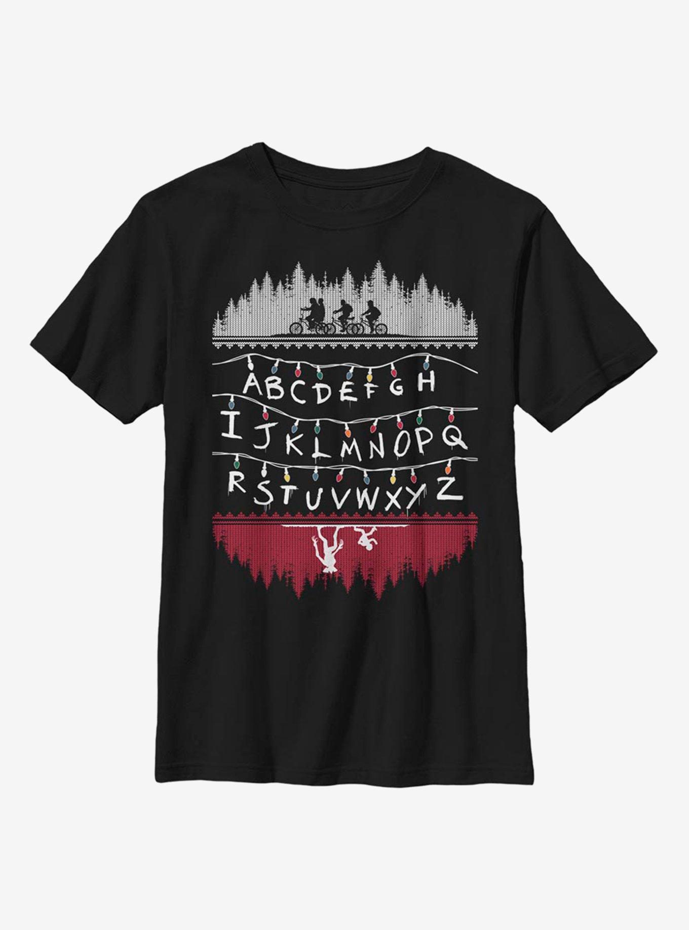 Stranger Things Alphabet Lights Youth T-Shirt, , hi-res