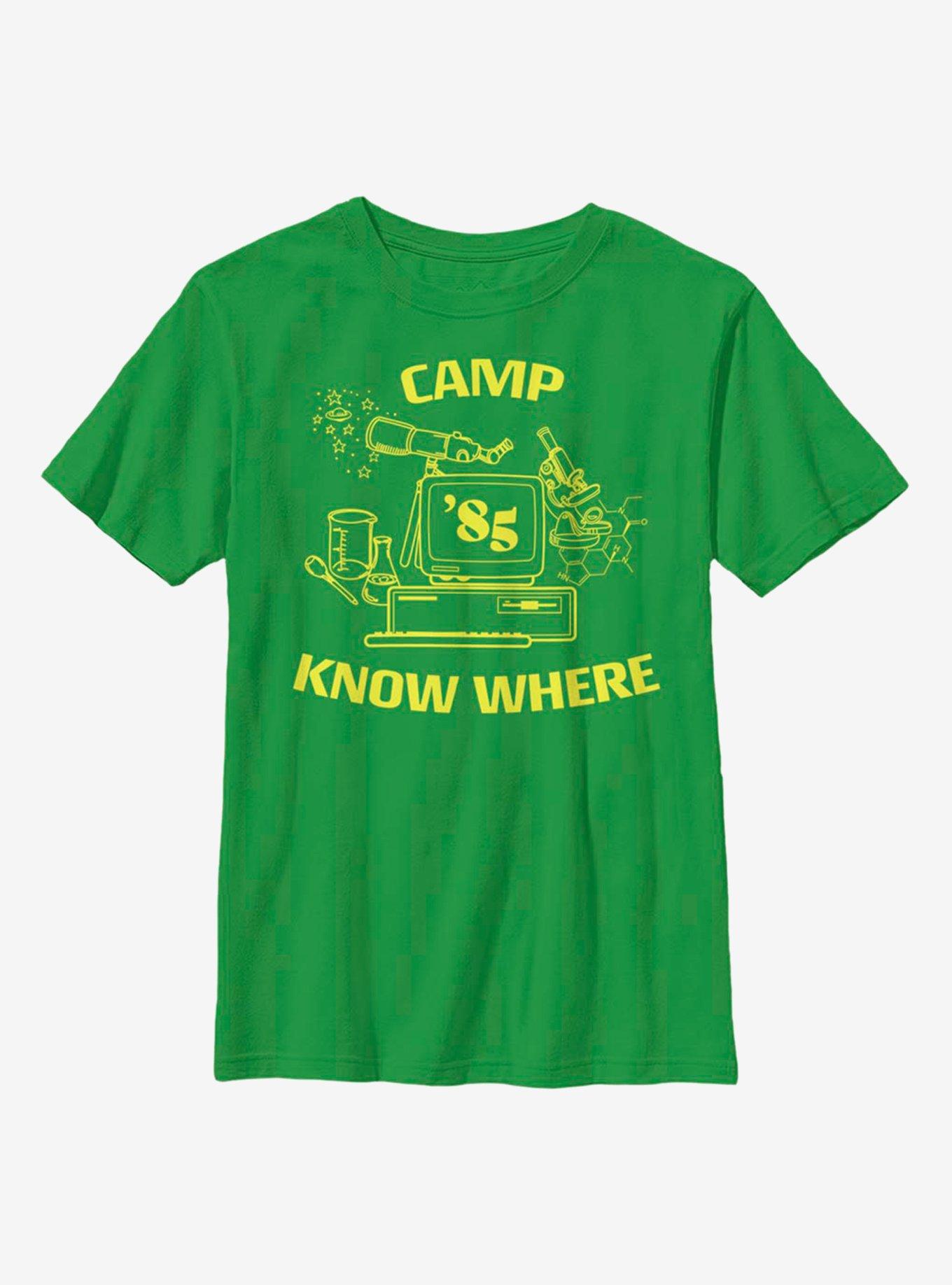 Stranger Things Camp Know Where Youth T-Shirt - GREEN | BoxLunch