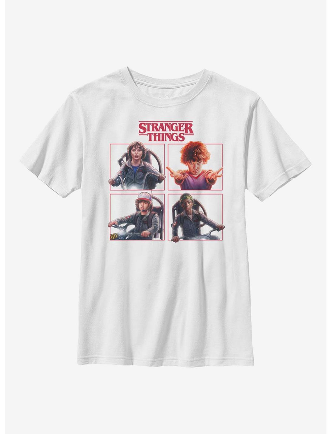 Stranger Things Cast Box Up Youth T-Shirt, WHITE, hi-res