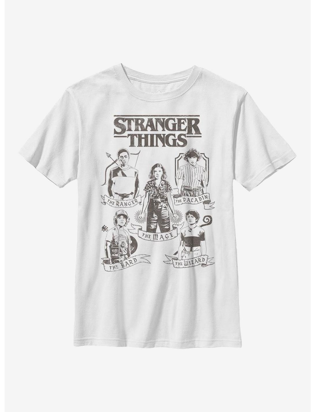 Stranger Things DND Classes Youth T-Shirt, WHITE, hi-res